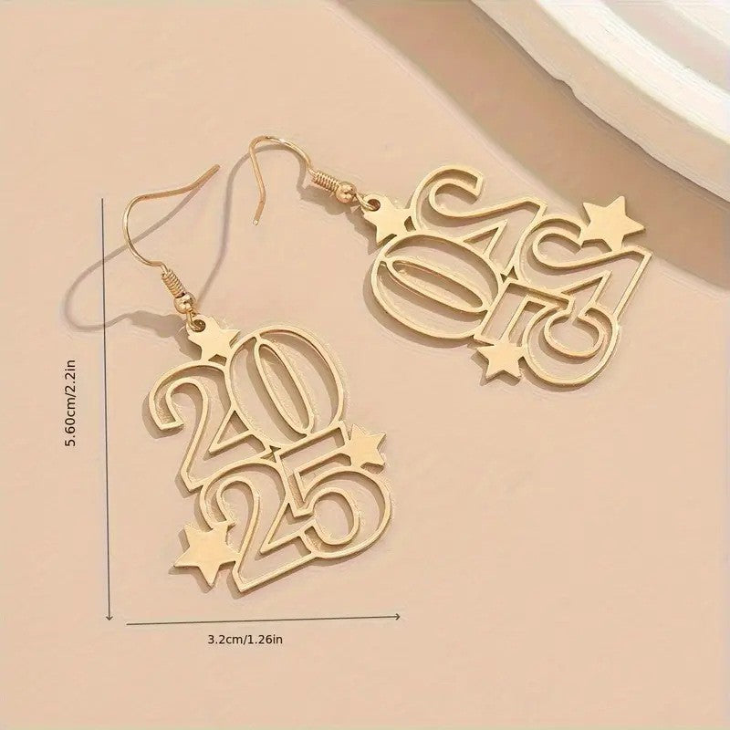 Bohemian style 2025 New Year earrings