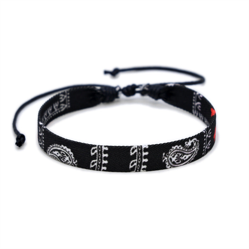 Hand-woven multi-color ethnic style bracelet