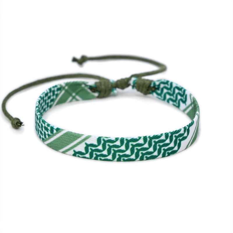 Hand-woven multi-color ethnic style bracelet