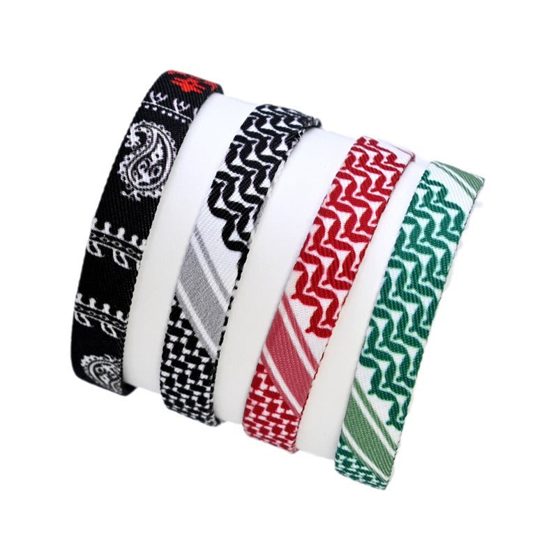 Hand-woven multi-color ethnic style bracelet