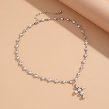 Fashion Imitation Pearl Beaded Clavicle Necklace